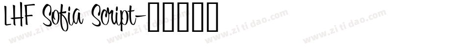 LHF Sofia Script字体转换